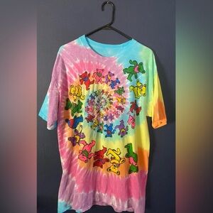 The Grateful Dead Vintage Tie Dye Dancing Bears T-Shirt Size XL, 90’s 🦋